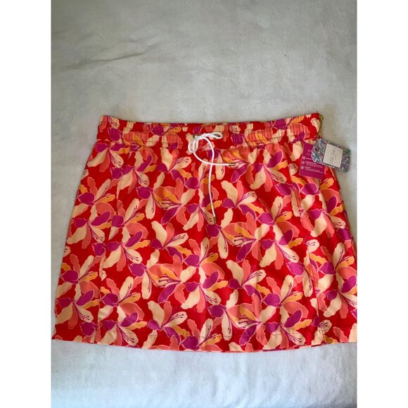 Stella Parker Sport Pull-On Skort Size XL Lily Tropical UPF 50+ - Picture 2 of 6
